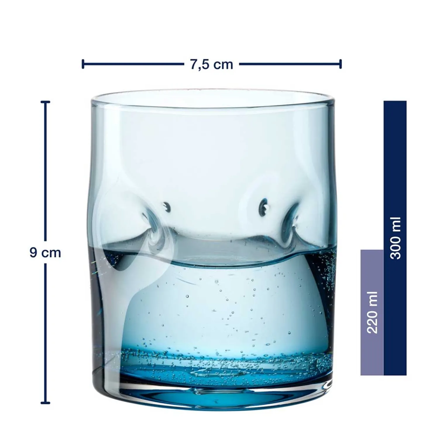 Trinkglas VESUVIO 300 ml farbig 4er-Set