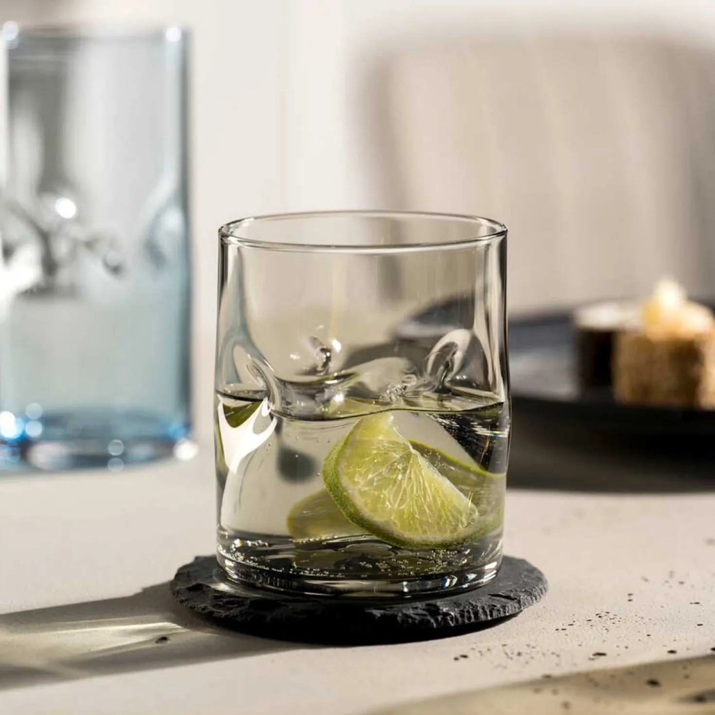 Trinkglas VESUVIO 300 ml grau 4er-Set