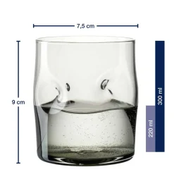 Trinkglas VESUVIO 300 ml grau 4er-Set