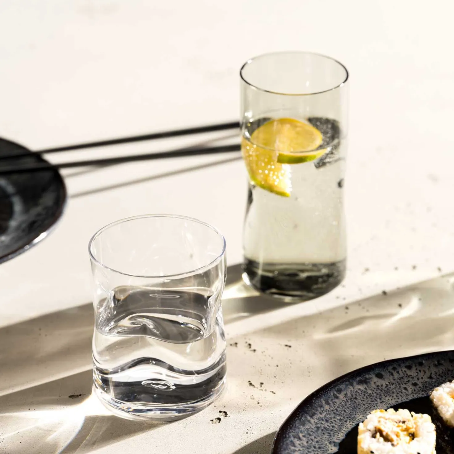 Trinkglas VESUVIO 330 ml grau 4er-Set