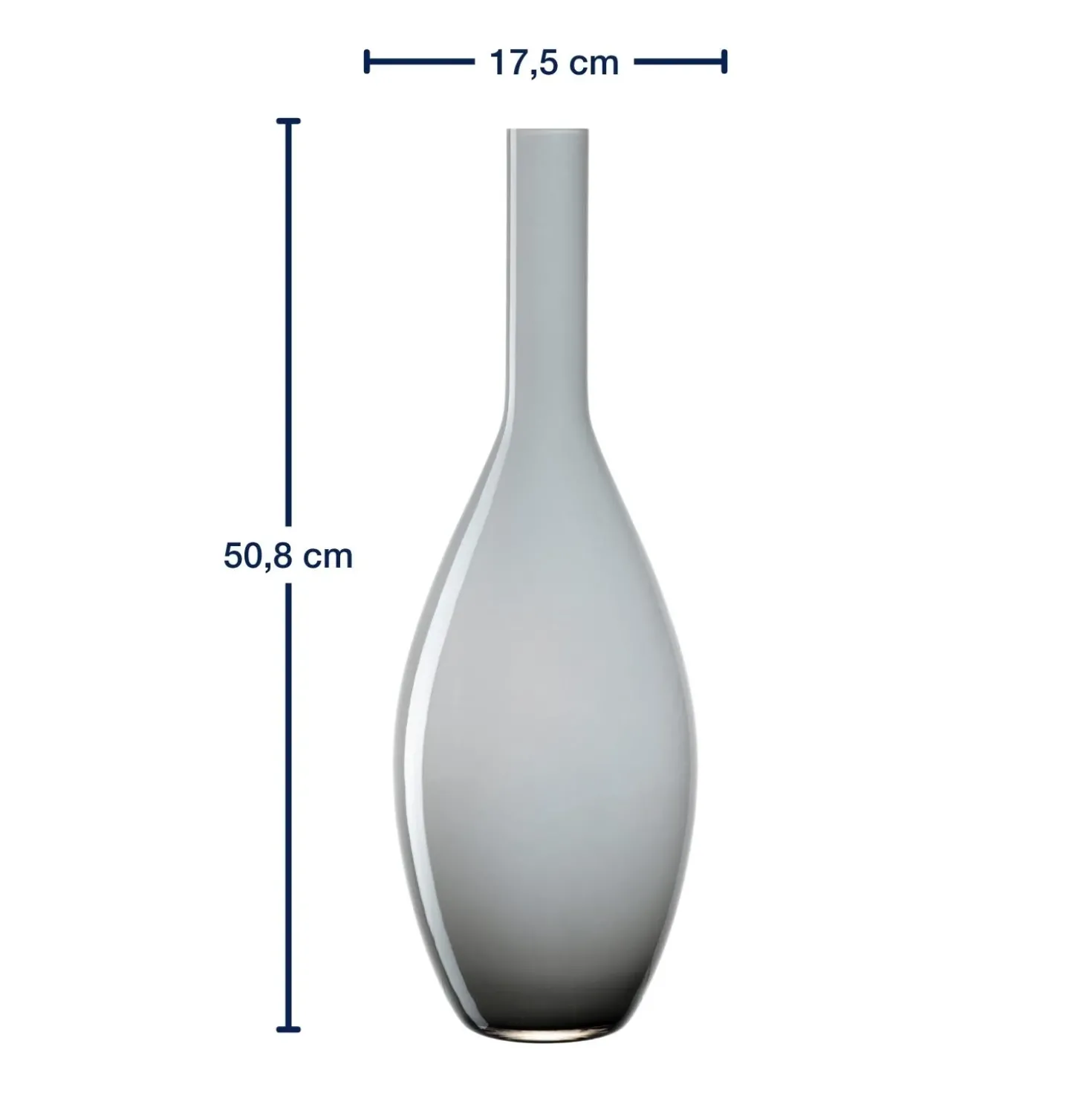 Vase BEAUTY 50 cm grau