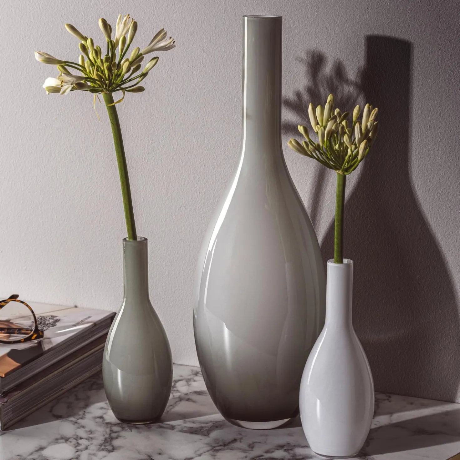 Vase BEAUTY 18 cm grau