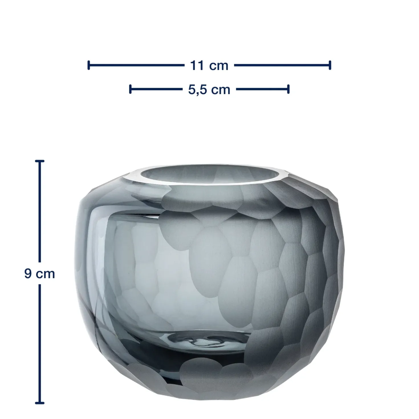 Vase BELLAGIO 9 cm anthrazit