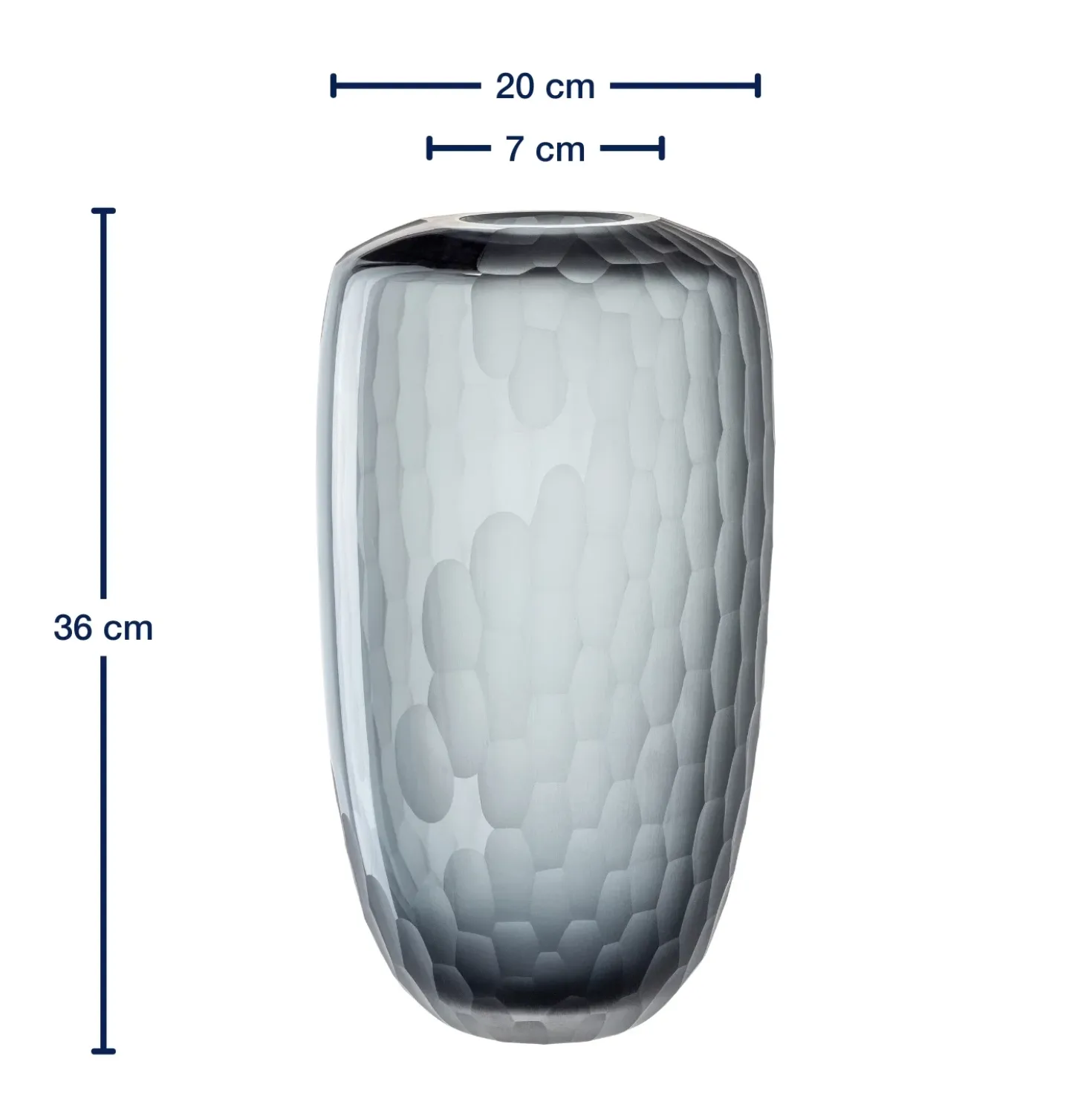 Vase BELLAGIO 36 cm anthrazit