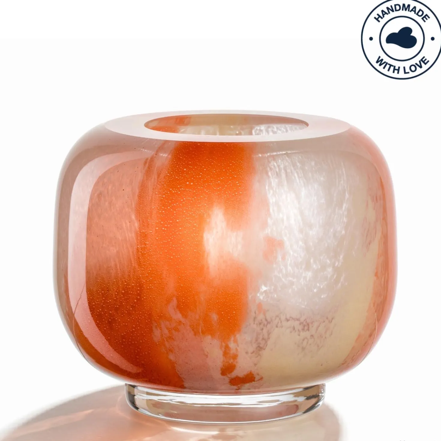 Vase CIPRIA DUE 11 cm orange/creme