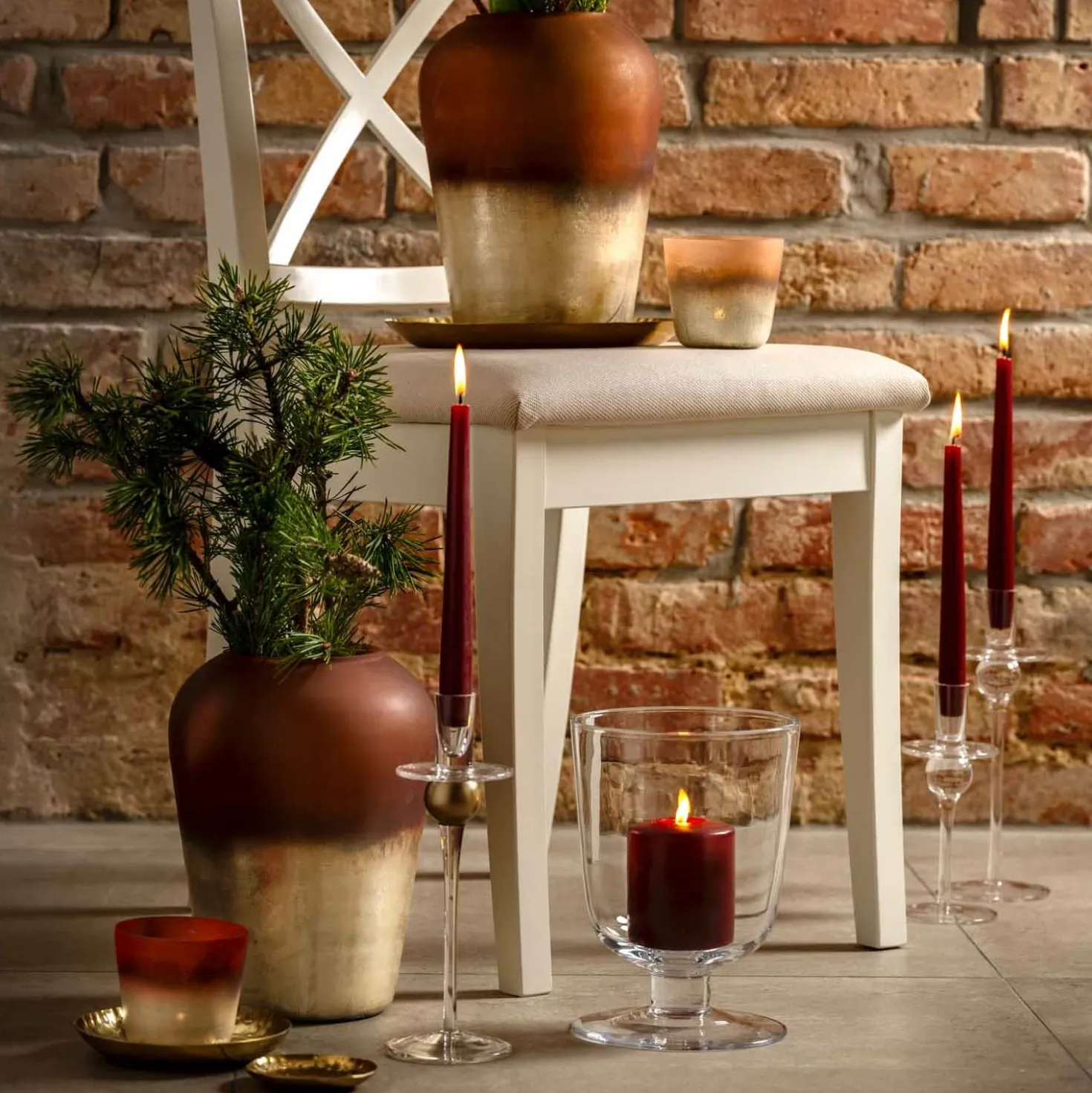 Vase 27 cm burgund CAPANNA