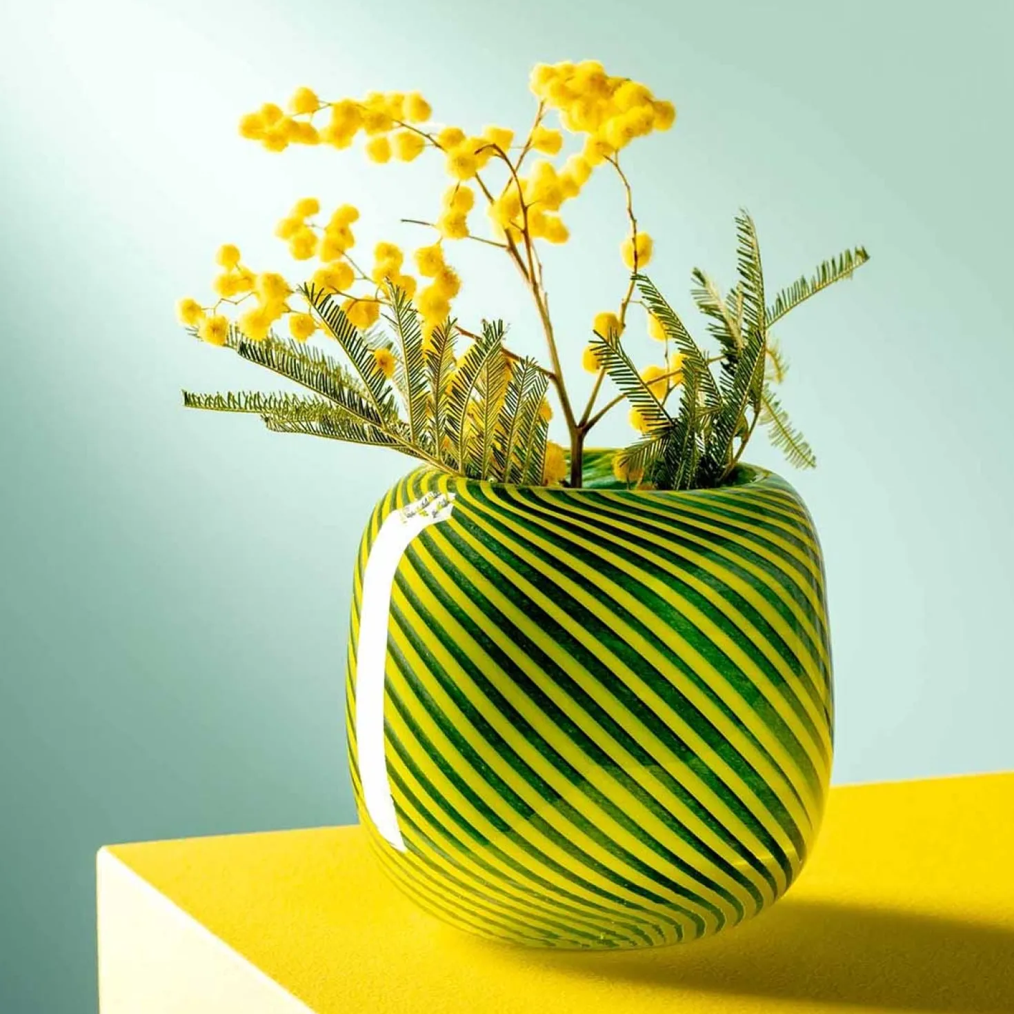 Vase FILO COLORI 10 cm grün