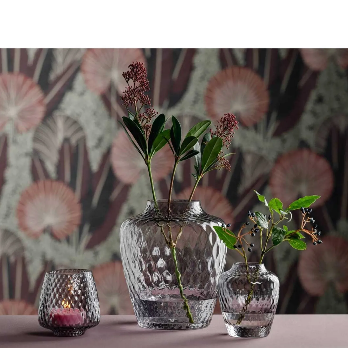 Vase GIULIA 20 cm grau