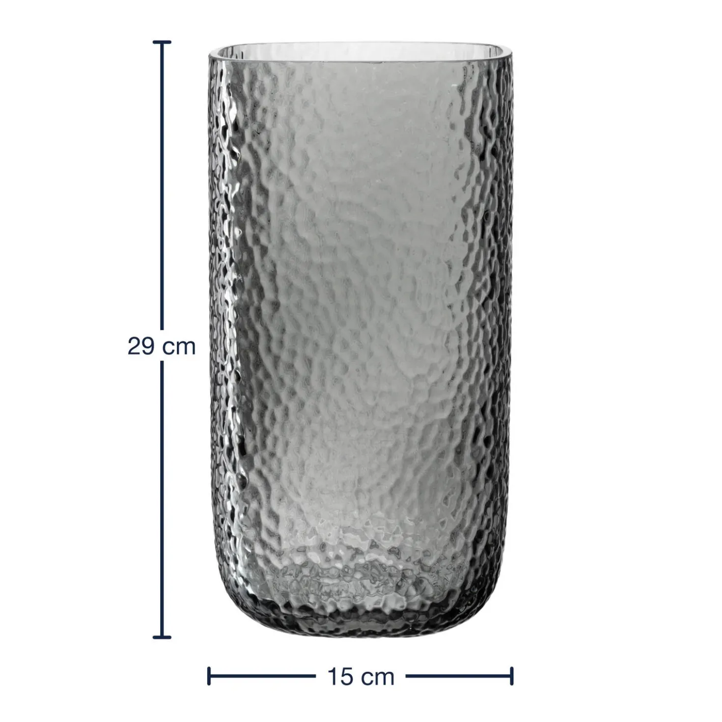 Vase MARTELLO 29 cm grau