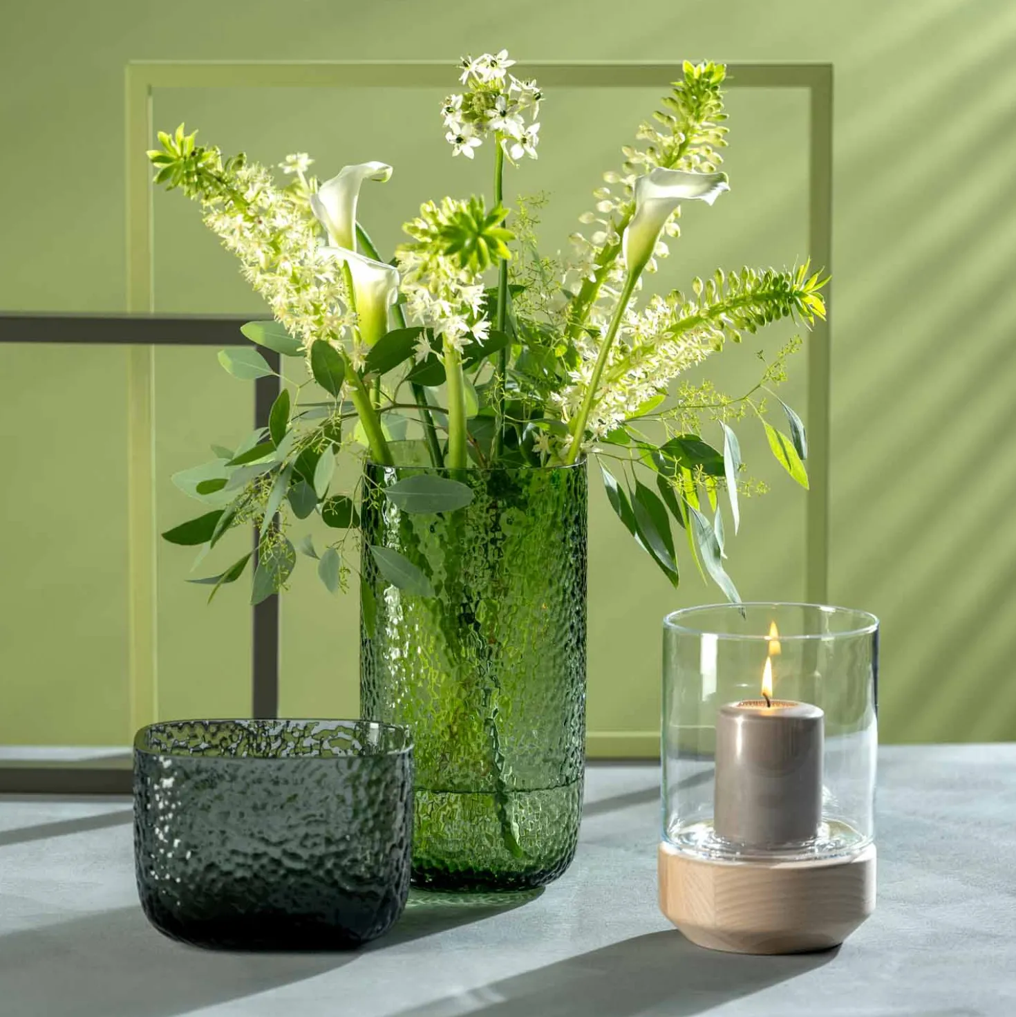 Vase MARTELLO 29 cm grün