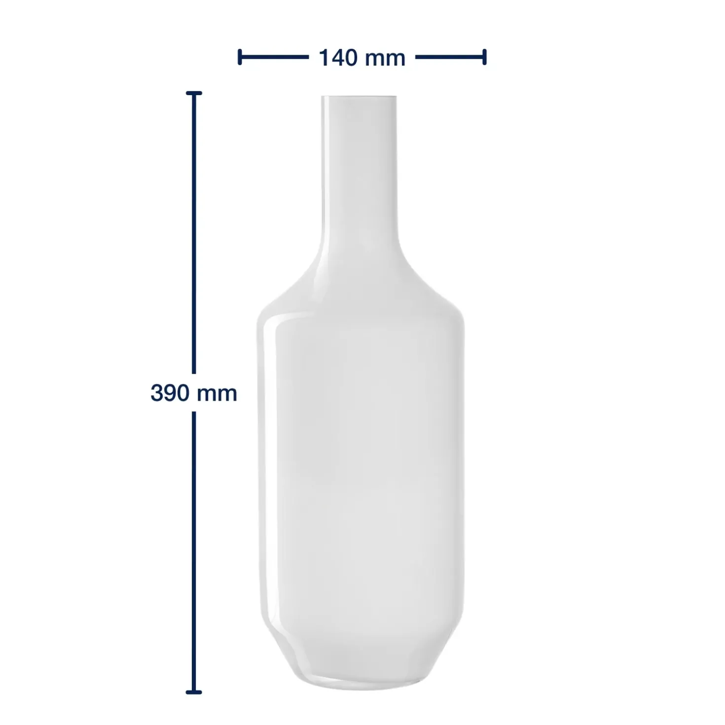 Vase MILANO 39 cm weiß