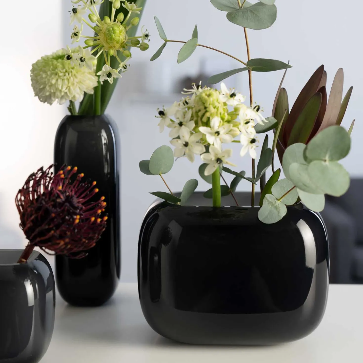 Vase MILANO grau 13 cm x 18 cm x 14 cm