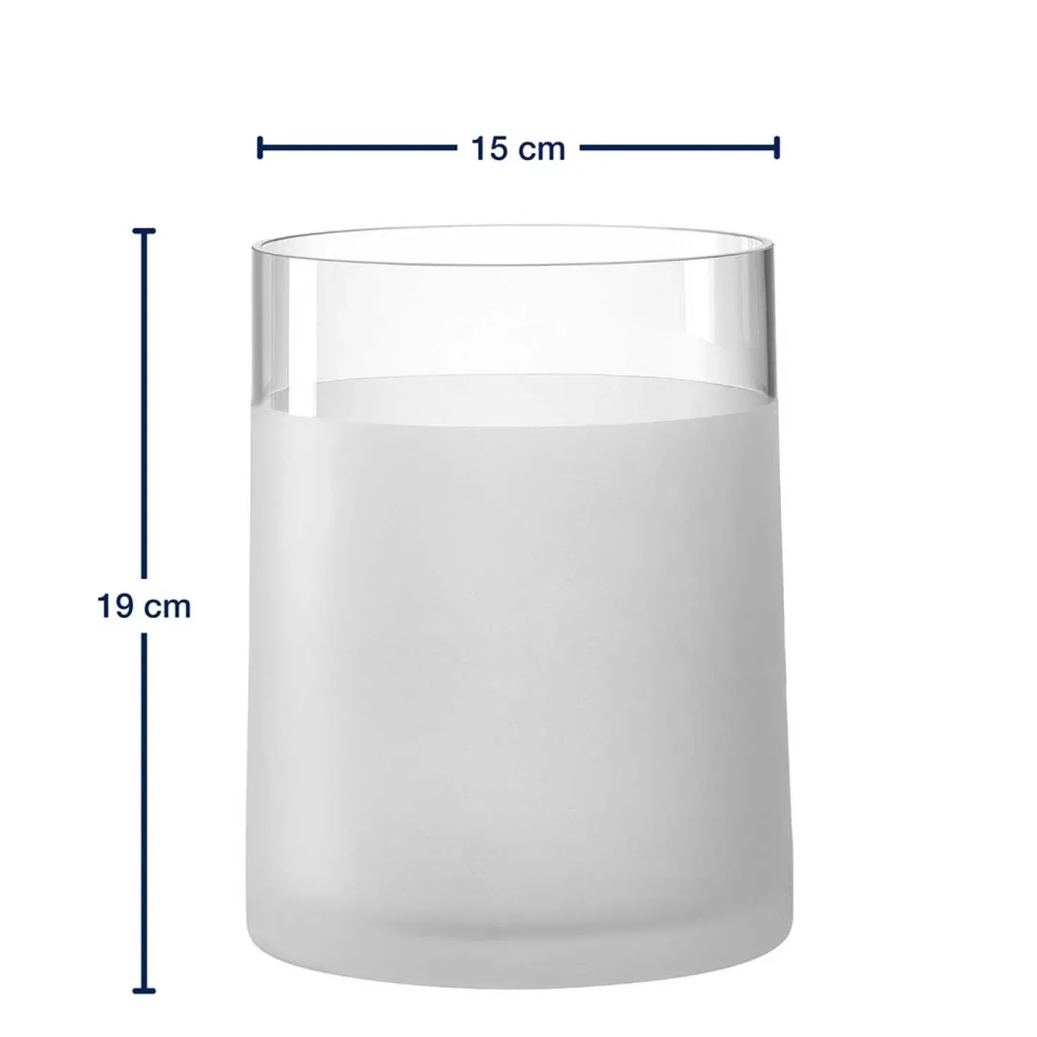 Vase NOVARA 19 cm satiniert