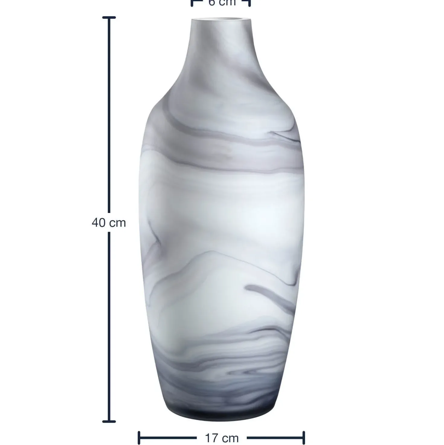 Vase POESIA 40 cm Marmoroptik