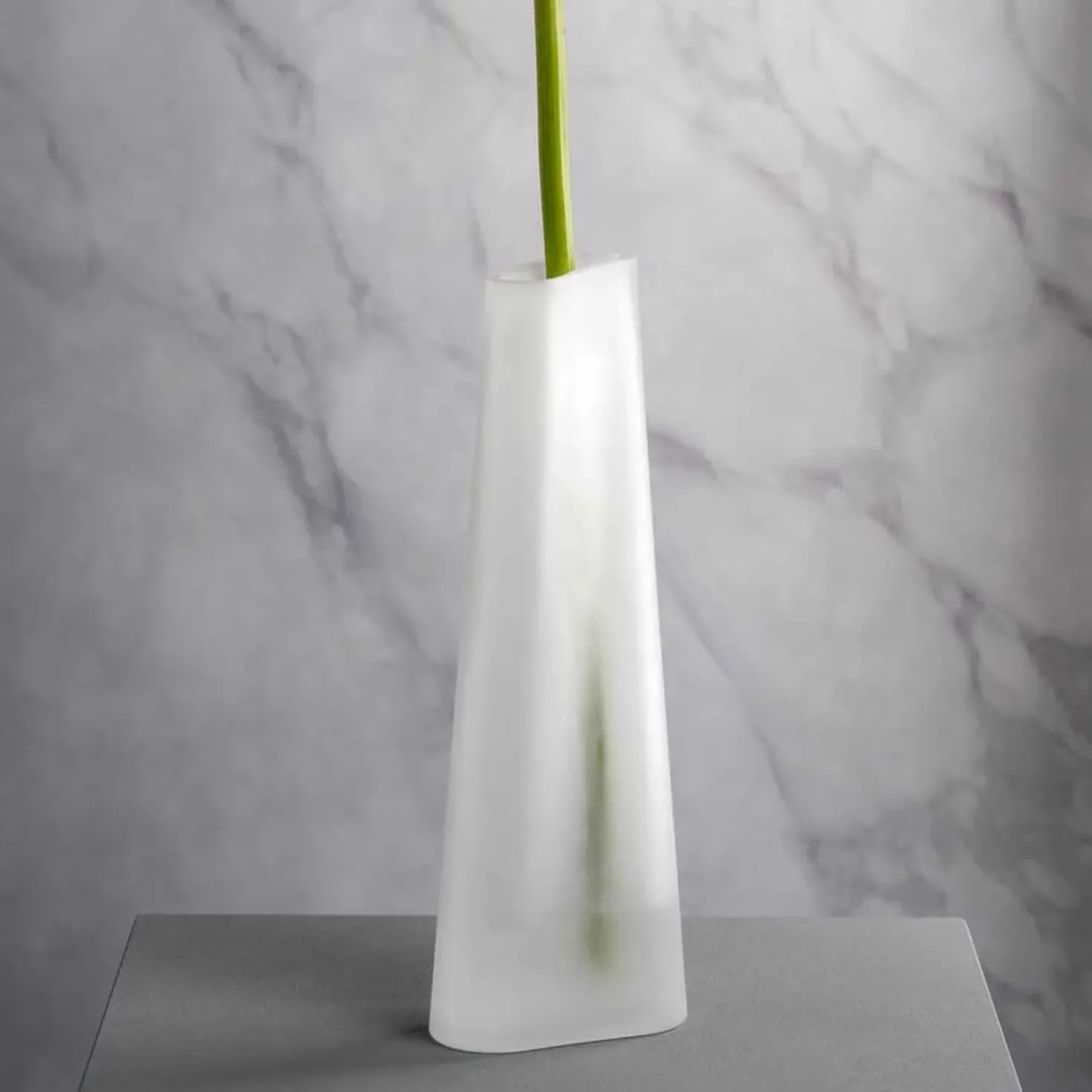 Vase TURNO 34 cm satiniert