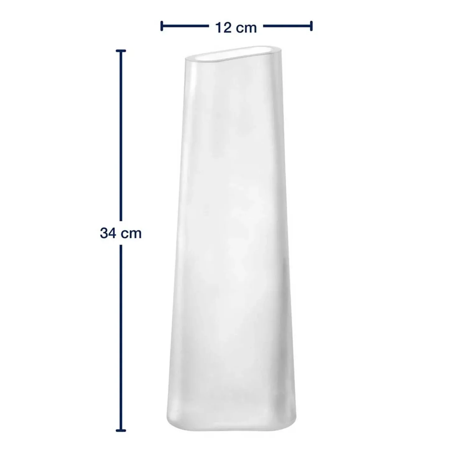 Vase TURNO 34 cm satiniert