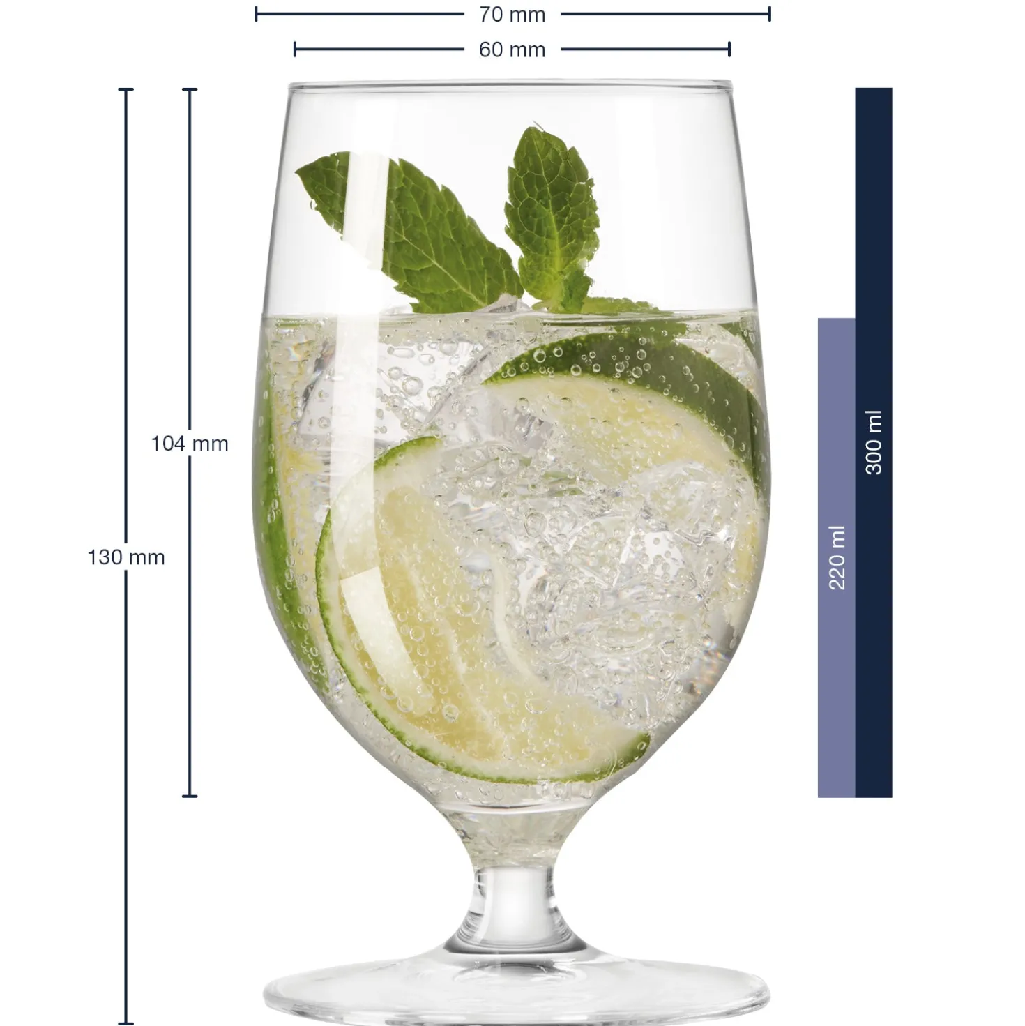 Wasserglas CIAO+ 300 ml 6er-Set