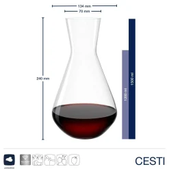 Weinset CESTI 3-teilig + Poliertuch
