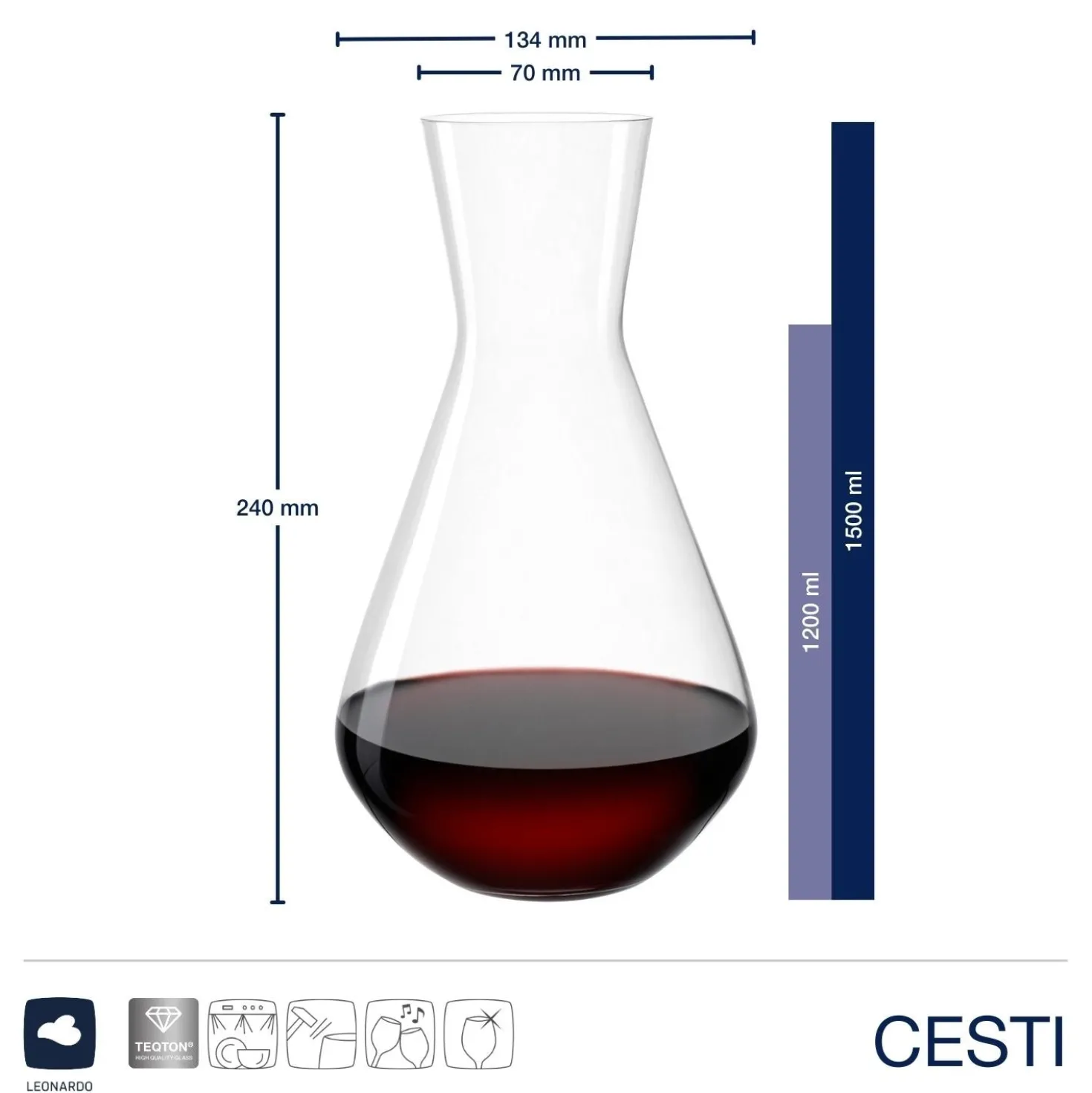 Weinset CESTI 3-teilig + Poliertuch
