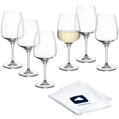 Weißweinglas CESTI 360 ml 6er-Set + Poliertuch