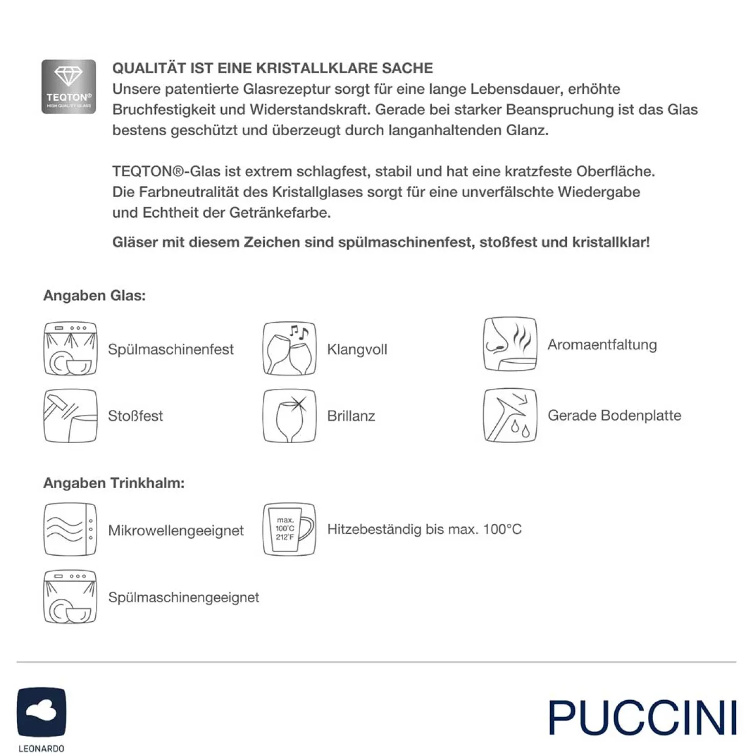 Weißweinglas Geschenkset PUCCINI 5-teilig 560 ml